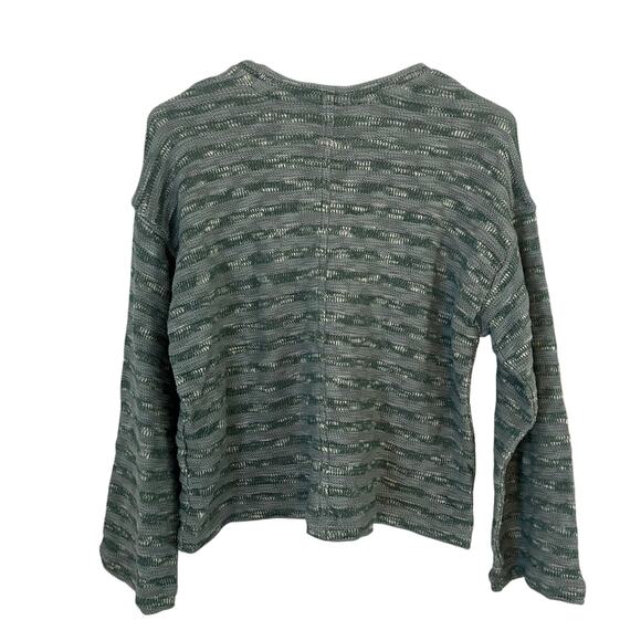 Madewell Women's Crewneck Slouch Knit Sweater Stripe Blue Horizon XS New - Picture 5 of 9